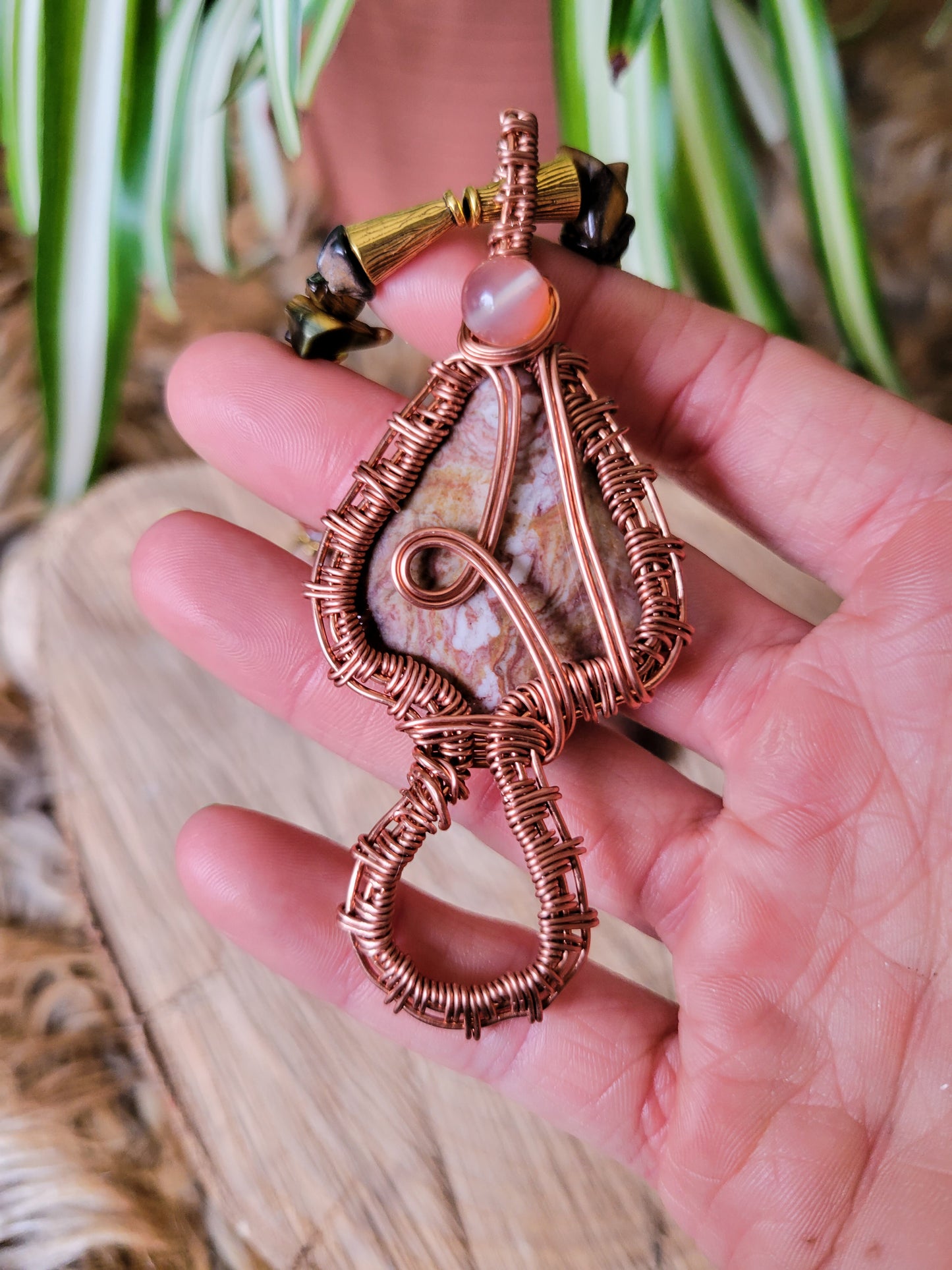 Jasper Mushroom Necklace