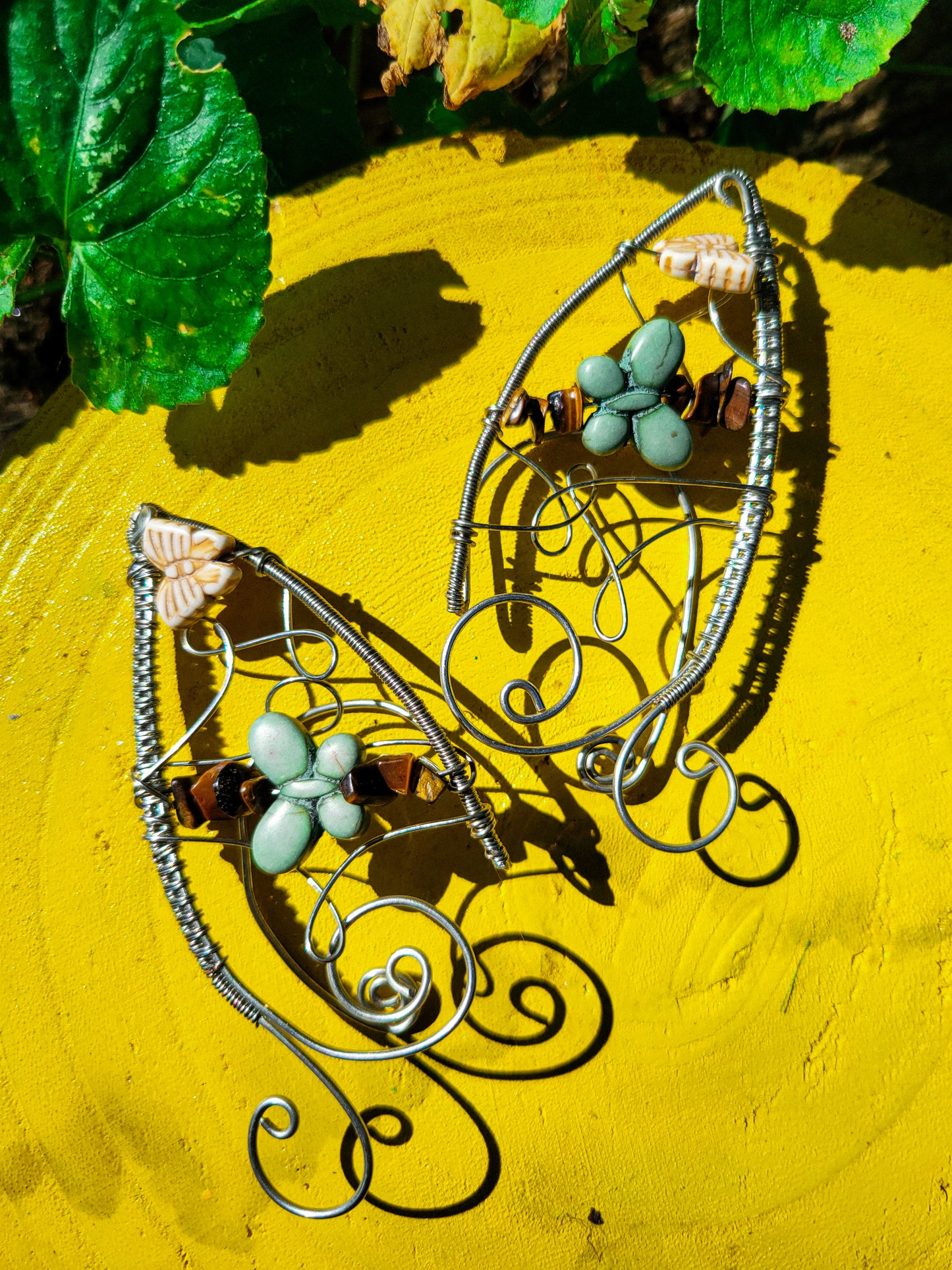 Earthy Butterfly Silver Fairy Ears
