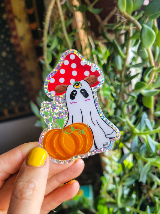 Ghostie Mushroom Sticker