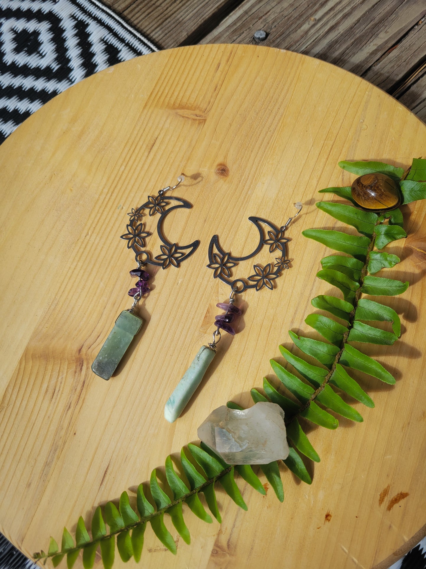 Amethyst Moon Earrings