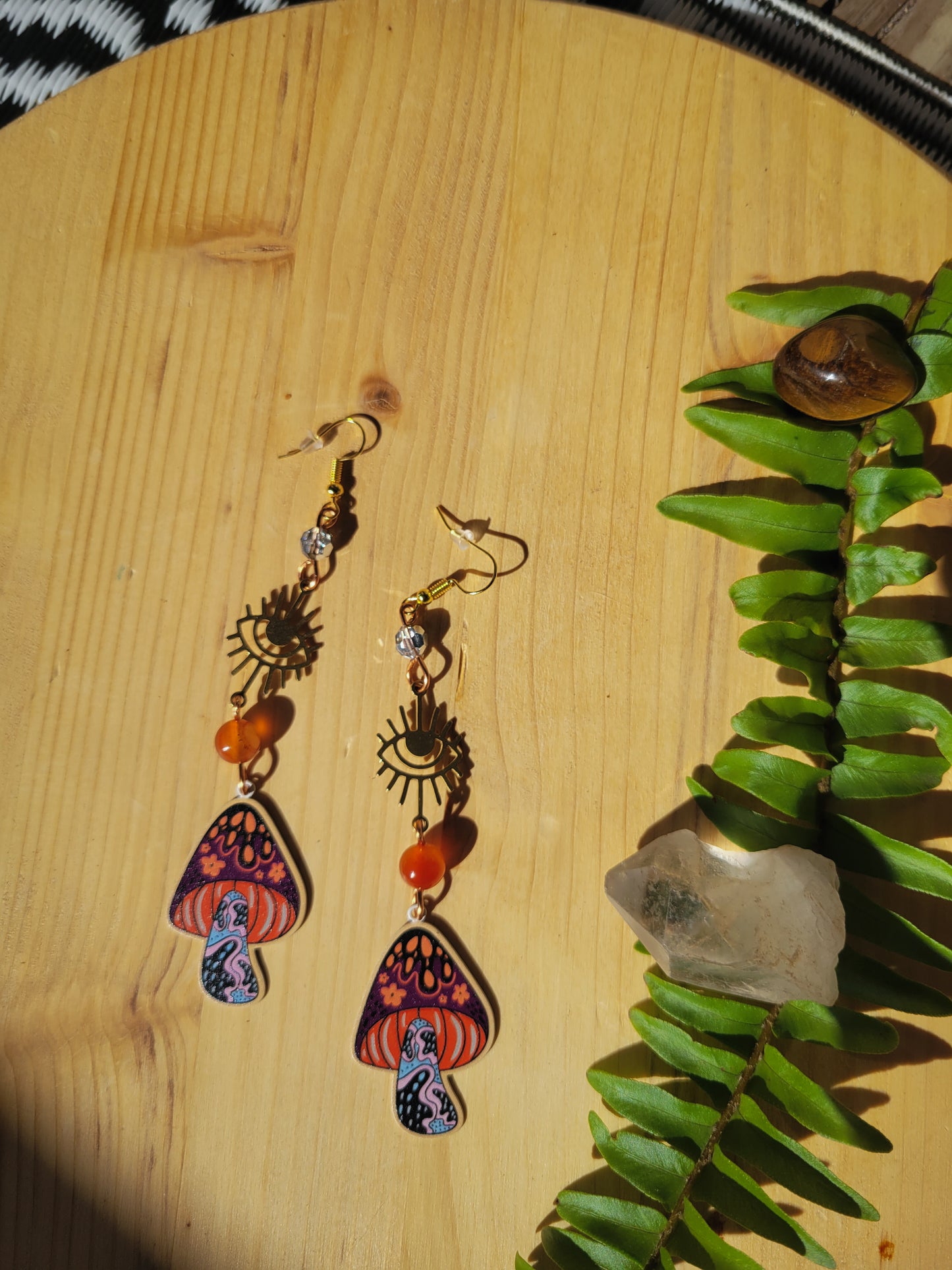 Psycedelic Mushroom Earrings