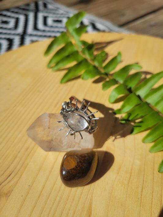 Clear Quartz Ring Size 8