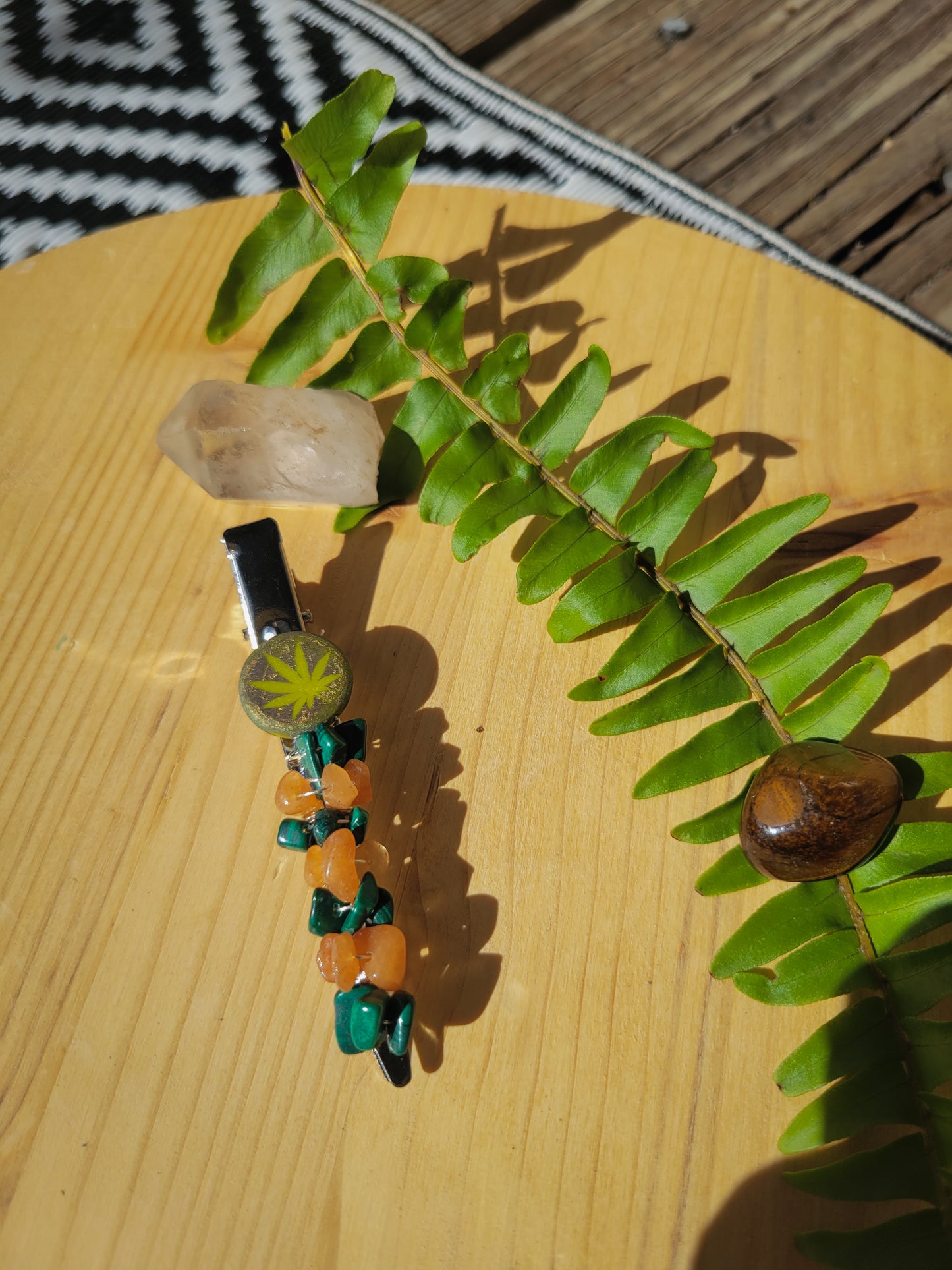 Green Potlead Hair Clip