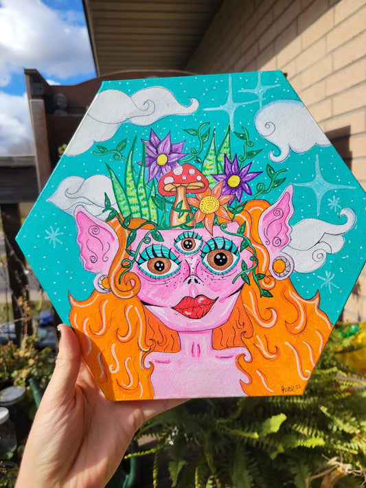 "Overflowing" 12 in Hexagon ORIGINAL