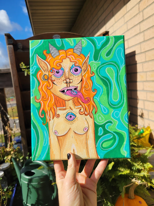 "Monster Babe" 8x10" ORIGINAL