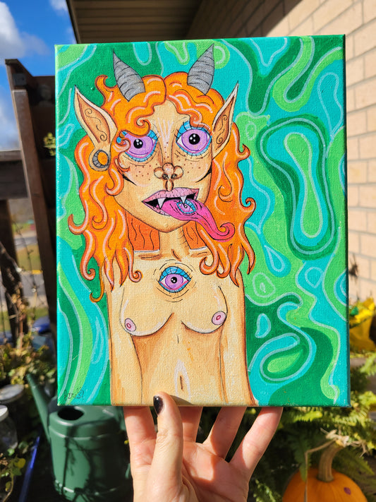 "Monster Babe" 8x10" ORIGINAL