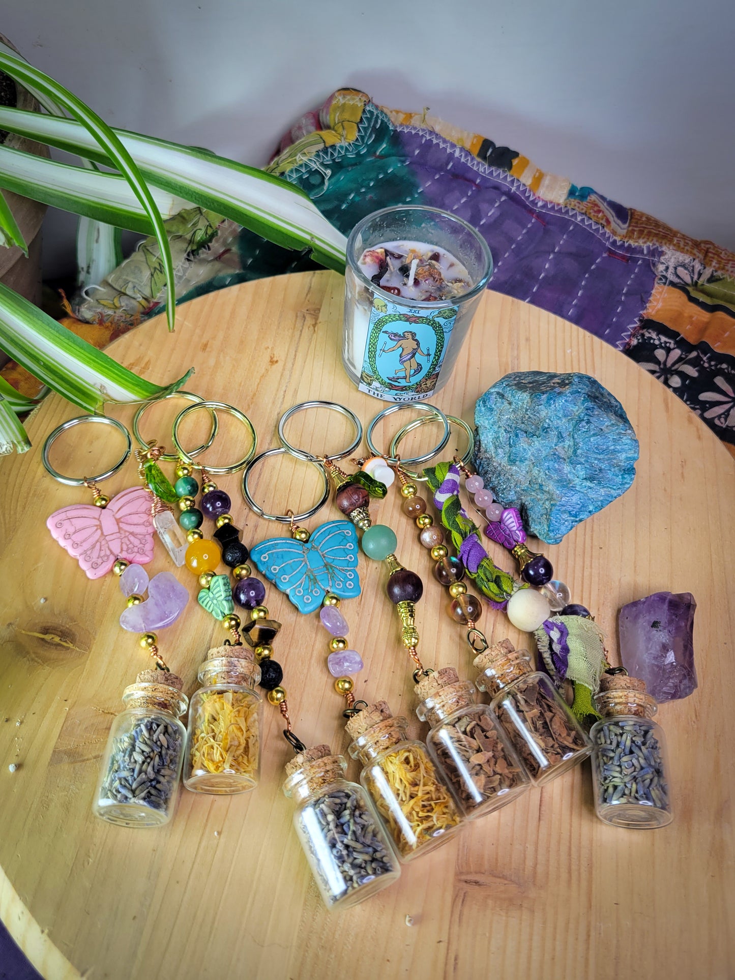 Calendula Charm Crystal Keychain