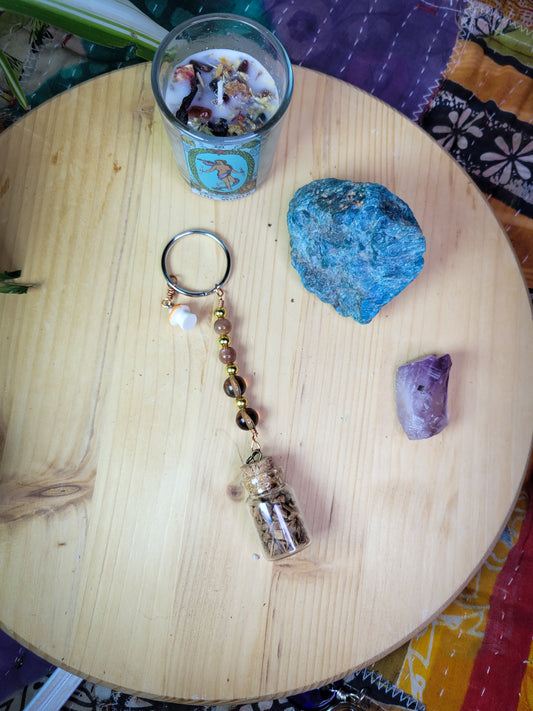 Cinnamon Charm Crystal Keychain