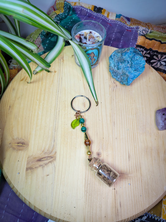 Cinnamon Charm Crystal Keychain