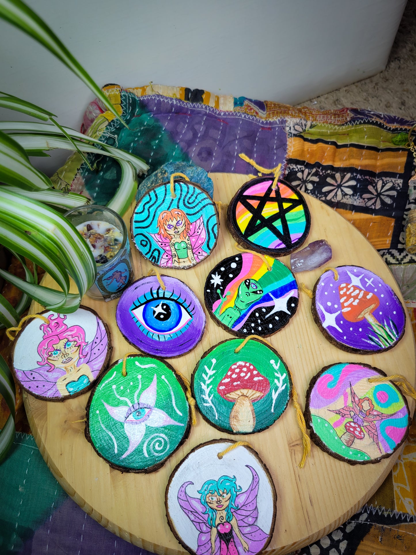 Rainbow Pentacle Ornament