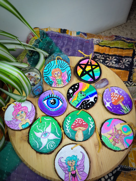 Rainbow Pentacle Ornament