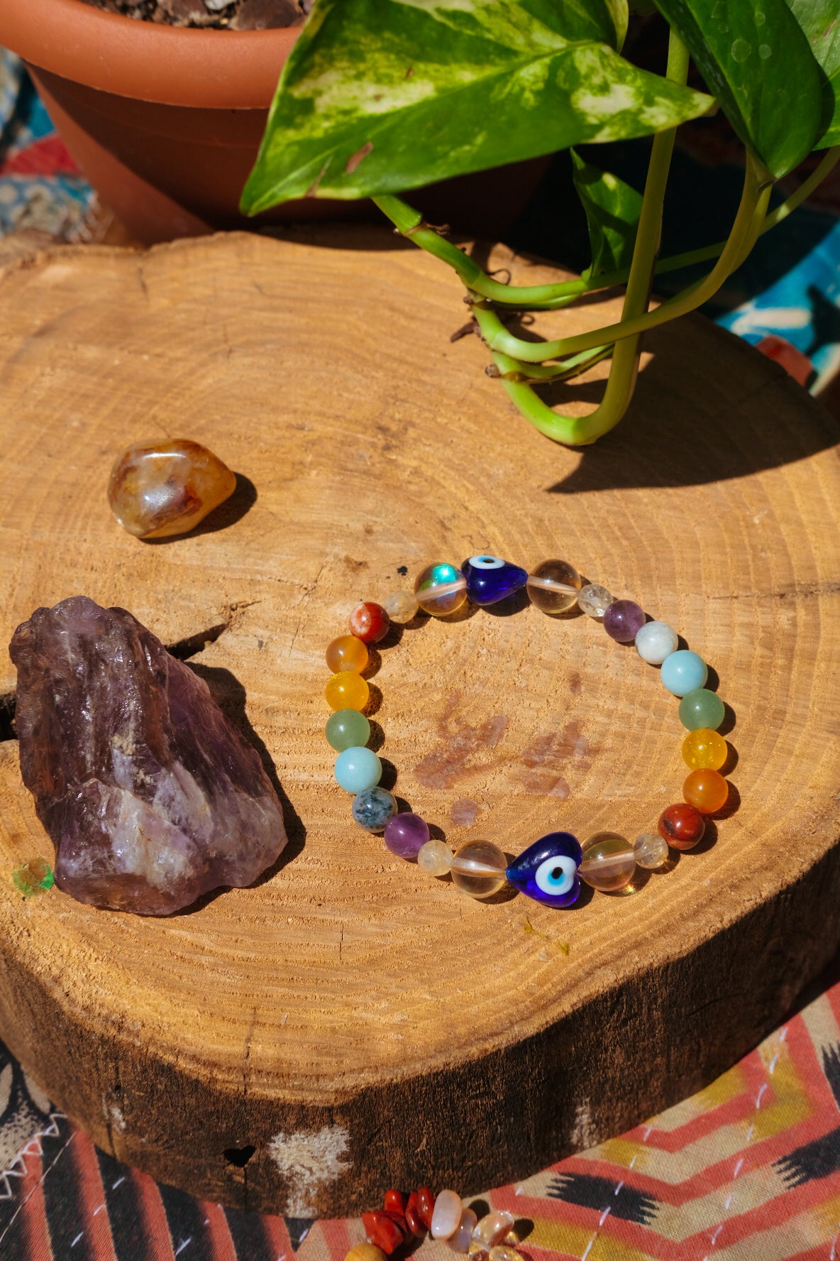 Evil Eye Rainbow Bracelet