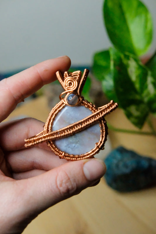 Rings of Neptune β’ Fancy Jasper Wrapped in Copper