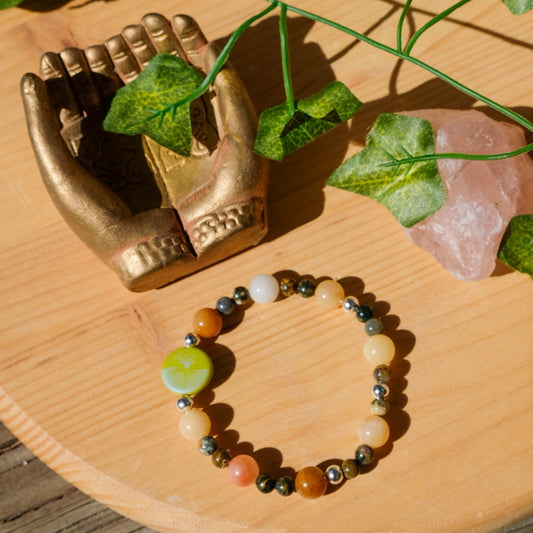 Tree of Life Bracelet• Ocean Jasper, Yellow Jade