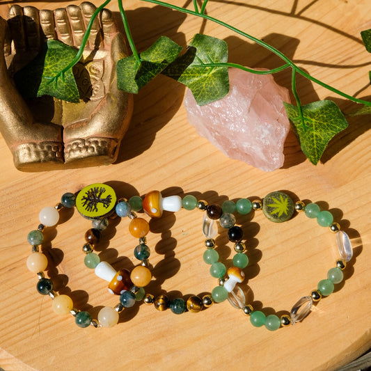 Tree of Life Bracelet• Moss Agate, Orange Calcite