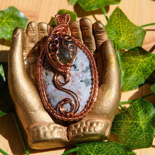 Wind • Jasper and Labradorite in Copper