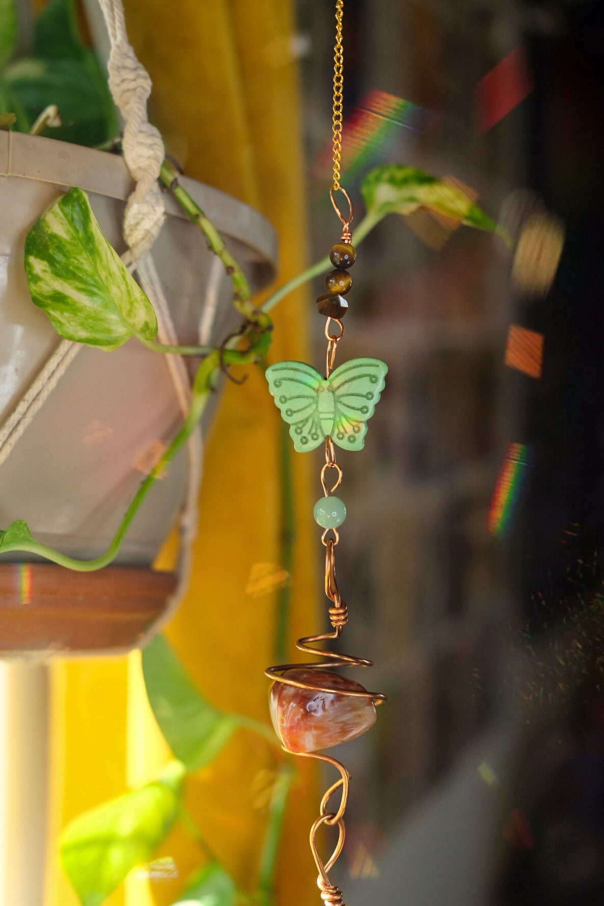 Extra Large Suncatcher• Butterfly, Agate, Tree of Life, Tigers Eye