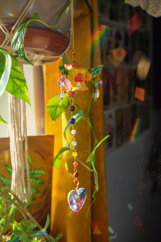 Medium Suncatcher • Deer Vertebrae, Chakra