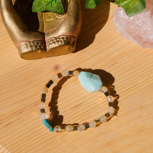 Amazonite Bracelet• Amazonite and Citrine