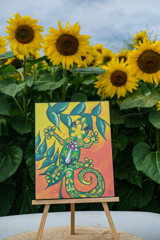 "The Groovy Gecko" 11x14 Print