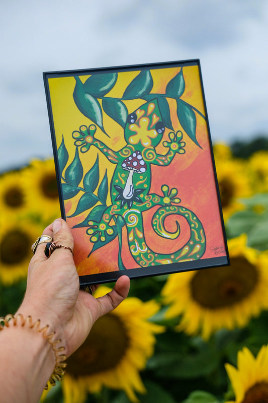 "The Groovy Gecko" 6x8 Print
