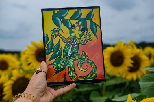 "The Groovy Gecko" 6x8 Print