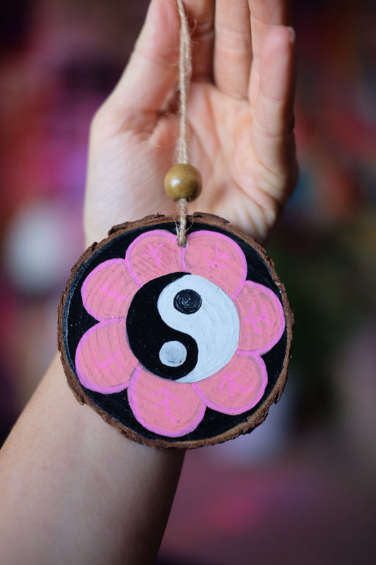 Yin Yang Flower Ornament