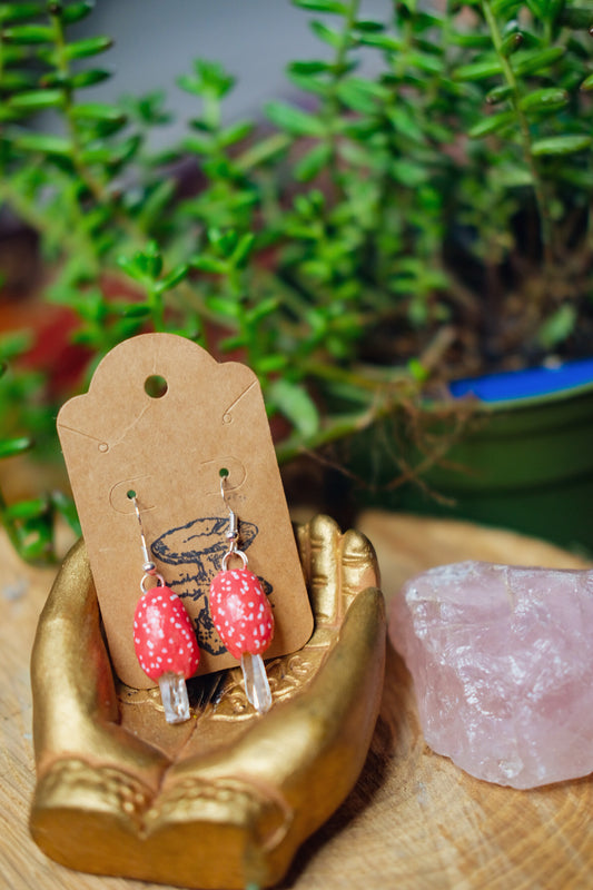 Red Mushie Earrings