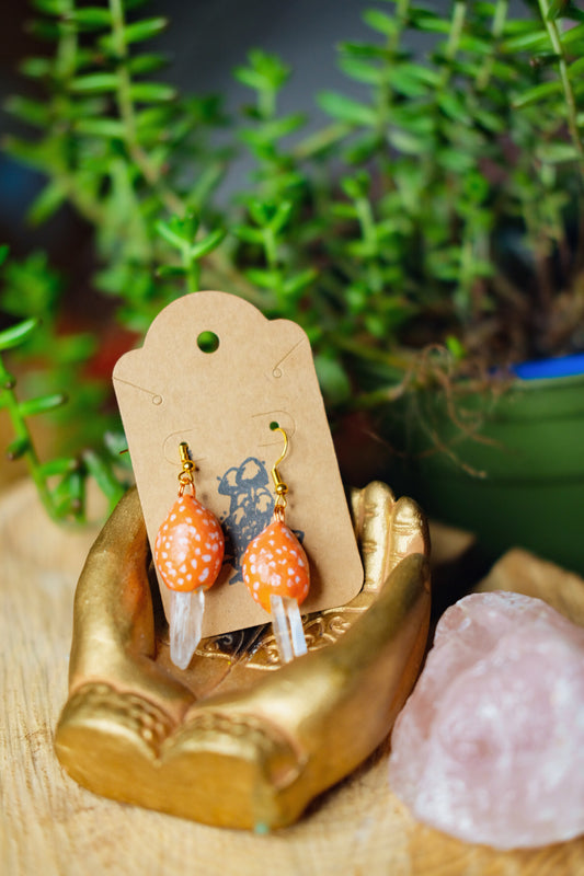 Orange Mushie Earrings