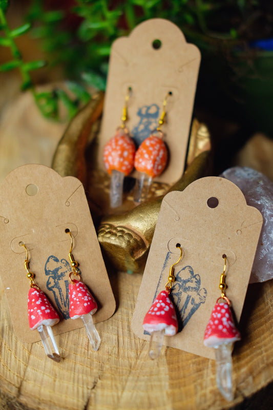 Red Mushie Earrings