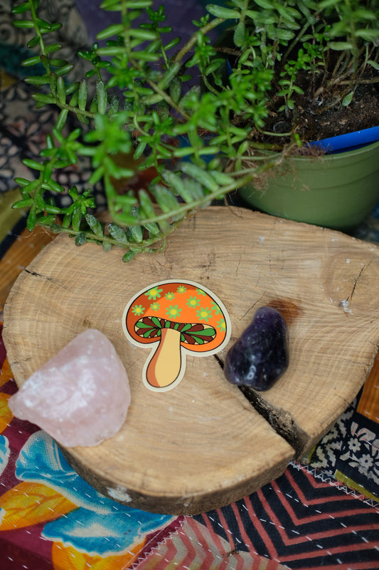 Groovy Mushroom Sticker
