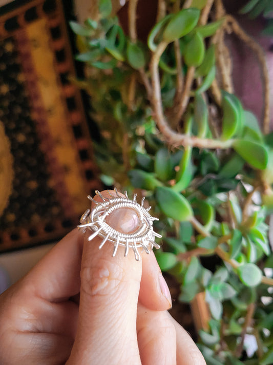Sunstone Eye Ring size 7