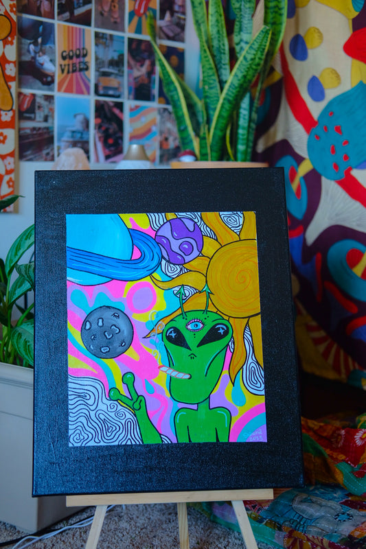 Spaced Alien 14x20 ORIGINAL