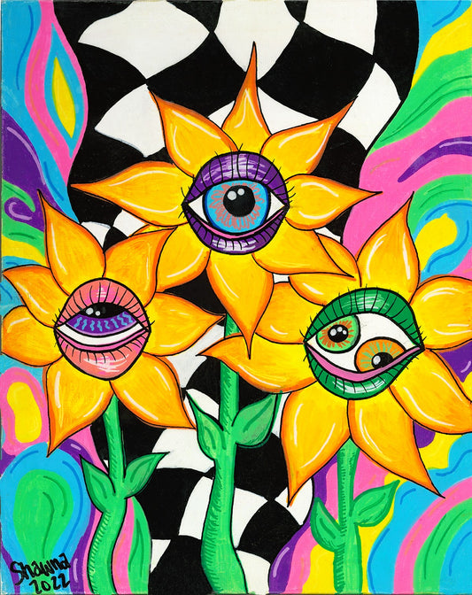 "Seeing Flowers" 6x8 Print