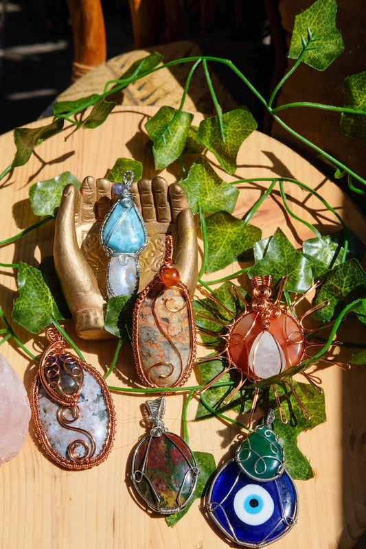 Sol • Agate and Moonstone in Copper