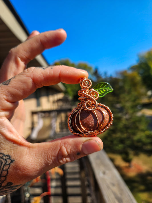 Mini Harvest Pumpkin Pendant