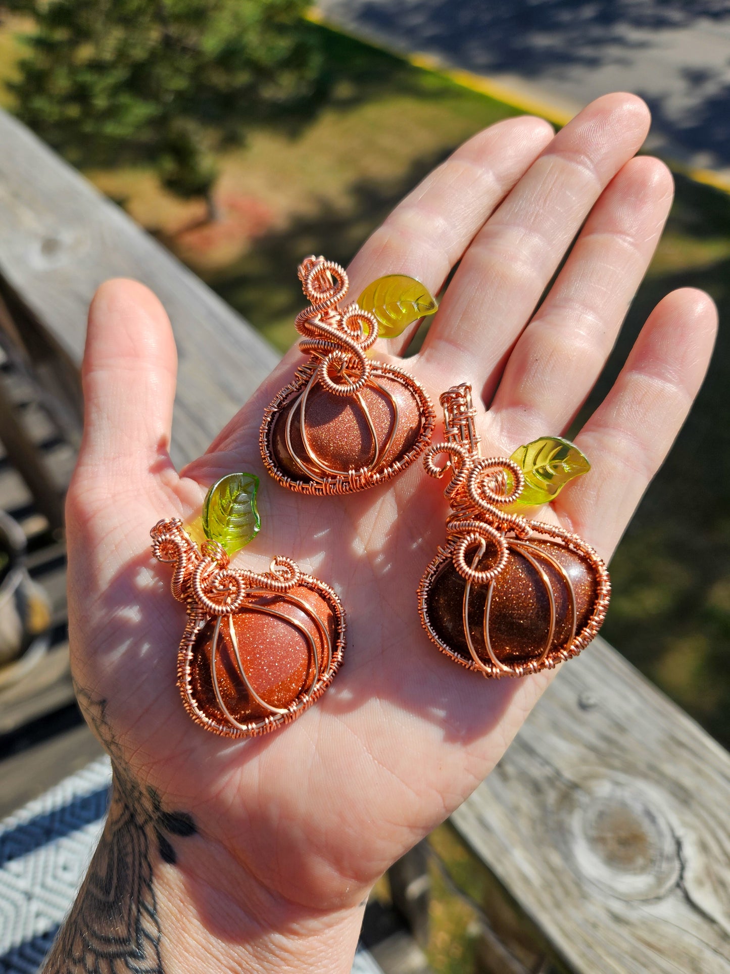 Mini Harvest Pumpkin Pendant