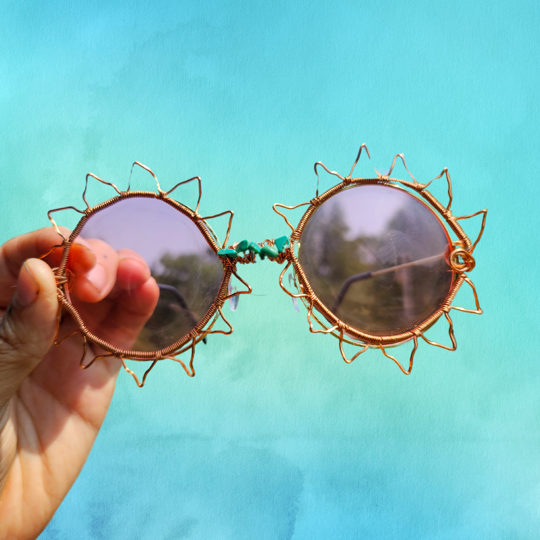 Festival Sunshine Glasses• Pink lenses and turquoise