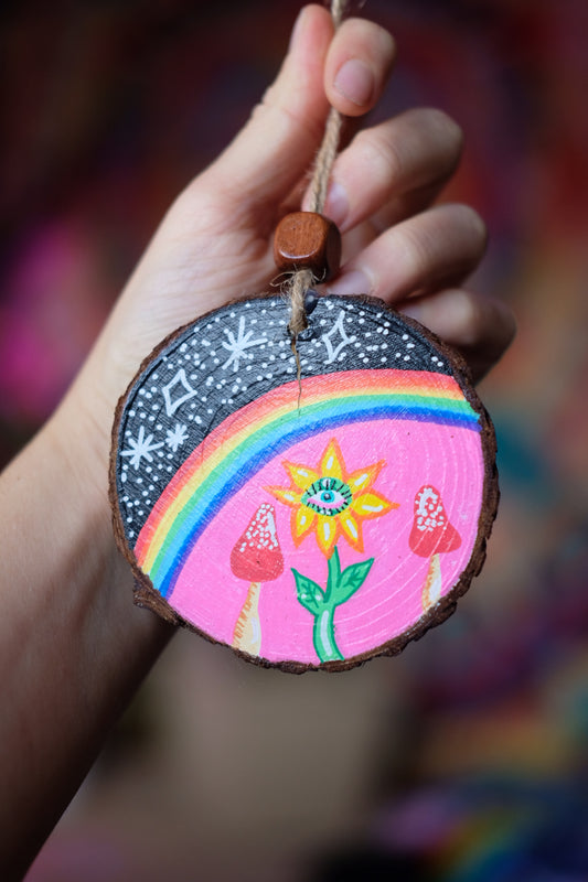 Trippy Flower Fields Ornament