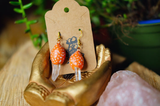 Orange Mushie Earrings