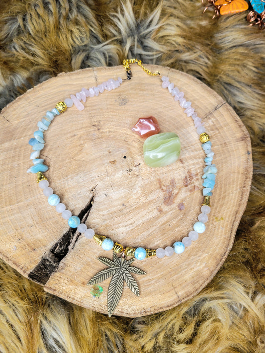 Cotton Candy Cannabis Necklace