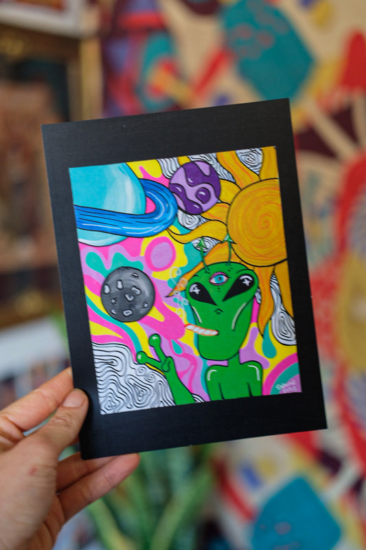 "Spaced Alien" 6x8 Print