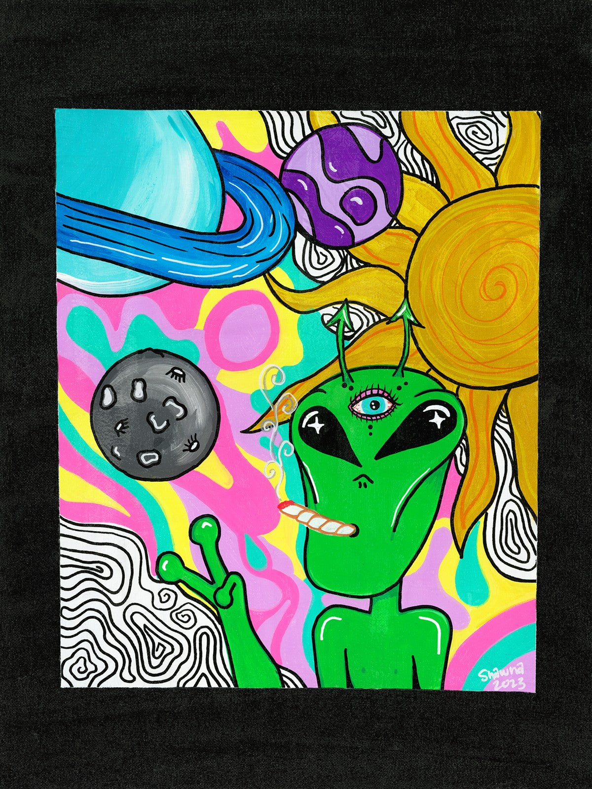 "Spaced Alien" 6x8 Print